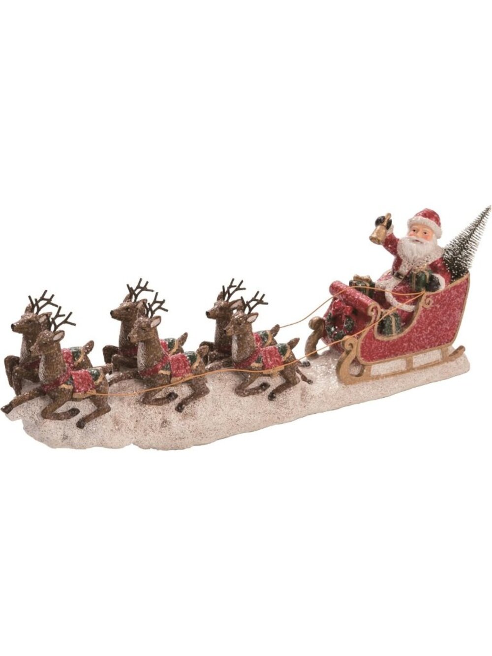 Festive Green Resin Holiday Tree Figurine Set of 4 - Perfect Christmas Decor